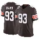 ＃93 Youth Kalia Davis Brown Limited Cleveland Browns Vapor F.U.S.E. Jersey