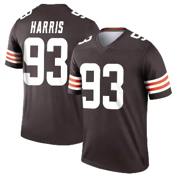 ＃93 Youth Shelby Harris Brown Legend Cleveland Browns Jersey