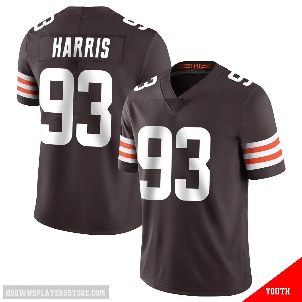 ＃93 Youth Shelby Harris Brown Limited Cleveland Browns Team Color Vapor Untouchable Jersey