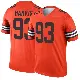 ＃93 Youth Shelby Harris Orange Legend Cleveland Browns Inverted Jersey