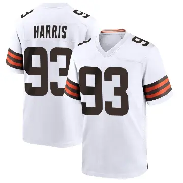 ＃93 Youth Shelby Harris White Game Cleveland Browns Jersey