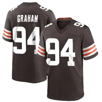 ＃94 Men's Mason Graham Brown Game Cleveland Browns Team Color Jersey
