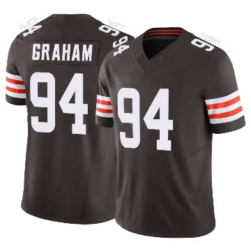 ＃94 Youth Mason Graham Brown Limited Cleveland Browns Vapor F.U.S.E. Jersey