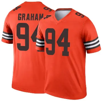 ＃94 Youth Mason Graham Orange Legend Cleveland Browns Inverted Jersey