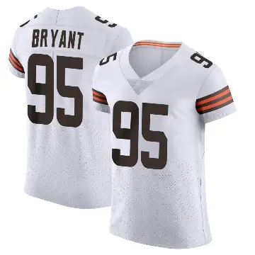 ＃95 Men's Armonty Bryant White Elite Cleveland Browns Vapor Jersey