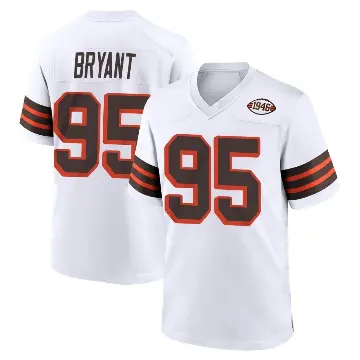 ＃95 Men's Armonty Bryant White Game Cleveland Browns 1946 Collection Alternate Jersey