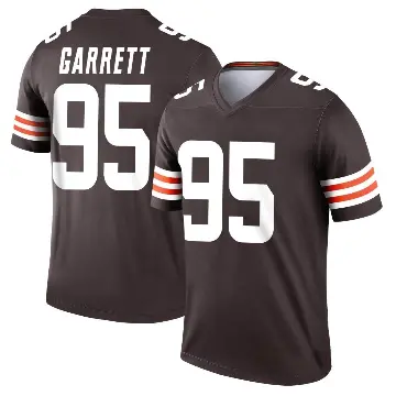 ＃95 Men's Myles Garrett Brown Legend Cleveland Browns Jersey