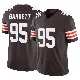 ＃95 Men's Myles Garrett Brown Limited Cleveland Browns Vapor F.U.S.E. Jersey