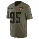 ＃95 Men's Myles Garrett Olive Limited Cleveland Browns 2025 Salute to Service Jersey