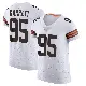＃95 Men's Myles Garrett White Elite Cleveland Browns Vapor Jersey