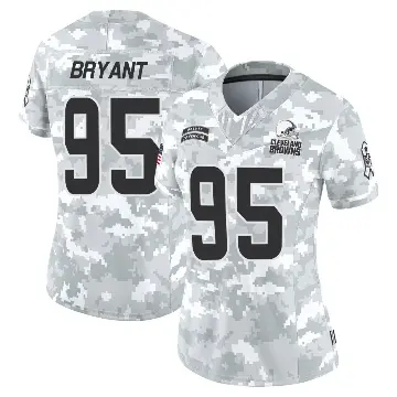 ＃95 Women's Armonty Bryant Arctic Camo Limited Cleveland Browns 2024 Salute to Service Jersey