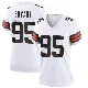 ＃95 Women's Armonty Bryant White Game Cleveland Browns Jersey