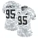 ＃95 Women's Myles Garrett Arctic Camo Limited Cleveland Browns 2024 Salute to Service Jersey