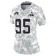 ＃95 Women's Myles Garrett Arctic Camo Limited Cleveland Browns 2024 Salute to Service Jersey