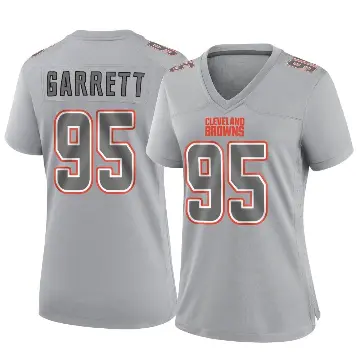 ＃95 Women's Myles Garrett Gray Game Cleveland Browns Atmosphere Fashion Jersey