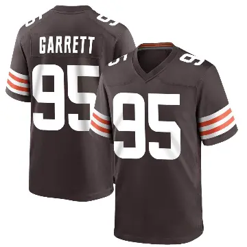 ＃95 Youth Myles Garrett Brown Game Cleveland Browns Team Color Jersey