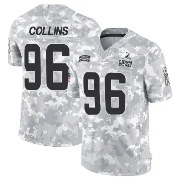 ＃96 Men's Maliek Collins Arctic Camo Limited Cleveland Browns 2024 Salute to Service Jersey