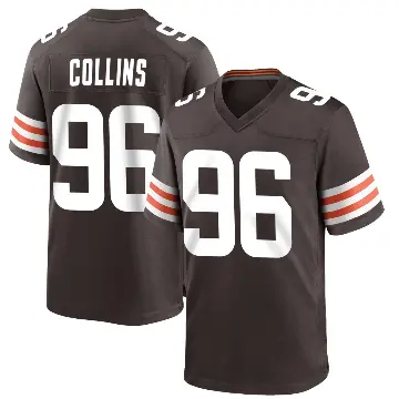 ＃96 Men's Maliek Collins Brown Game Cleveland Browns Team Color Jersey