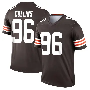 ＃96 Men's Maliek Collins Brown Legend Cleveland Browns Jersey