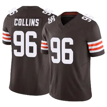 ＃96 Men's Maliek Collins Brown Limited Cleveland Browns Vapor F.U.S.E. Jersey