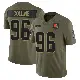 ＃96 Men's Maliek Collins Olive Limited Cleveland Browns 2025 Salute to Service Jersey