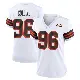 ＃96 Women's Maliek Collins White Game Cleveland Browns 1946 Collection Alternate Jersey