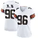 ＃96 Women's Maliek Collins White Game Cleveland Browns Jersey