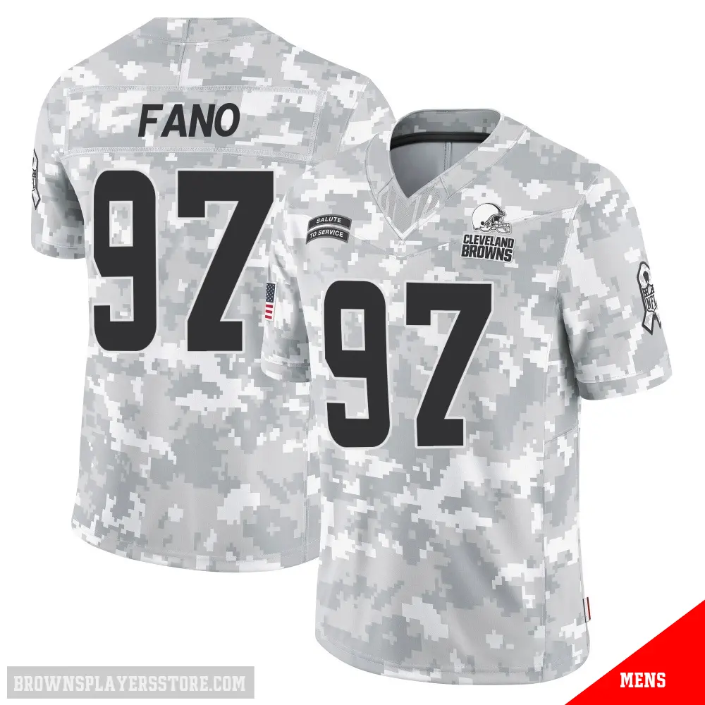 ＃97 Men's Logan Fano Arctic Camo Limited Cleveland Browns 2024 Salute to Service Jersey
