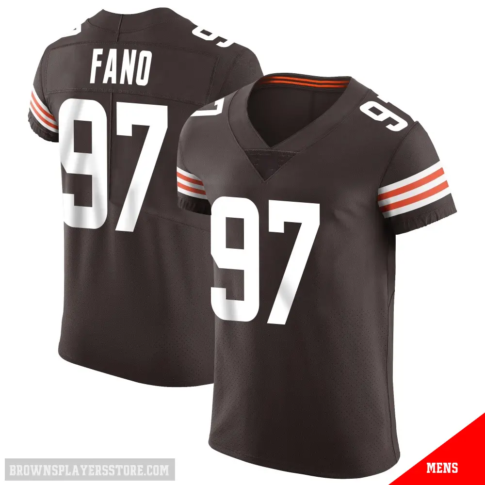 ＃97 Men's Logan Fano Brown Elite Cleveland Browns Vapor Jersey