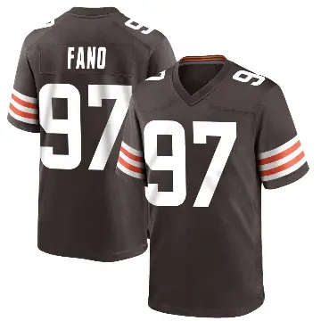 ＃97 Men's Logan Fano Brown Game Cleveland Browns Team Color Jersey