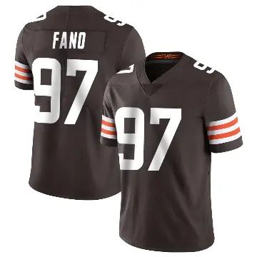＃97 Men's Logan Fano Brown Limited Cleveland Browns Team Color Vapor Untouchable Jersey
