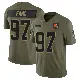 ＃97 Men's Logan Fano Olive Limited Cleveland Browns 2025 Salute to Service Jersey