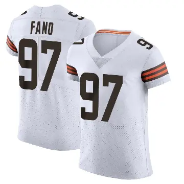 ＃97 Men's Logan Fano White Elite Cleveland Browns Vapor Jersey