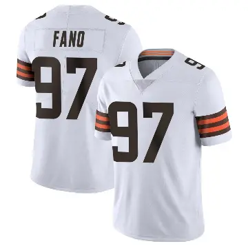 ＃97 Men's Logan Fano White Limited Cleveland Browns Vapor Untouchable Jersey