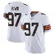 ＃97 Men's Logan Fano White Limited Cleveland Browns Vapor Untouchable Jersey