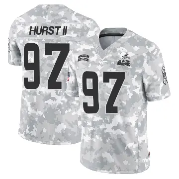 ＃97 Men's Maurice Hurst II Arctic Camo Limited Cleveland Browns 2024 Salute to Service Jersey