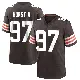 ＃97 Men's Maurice Hurst II Brown Game Cleveland Browns Team Color Jersey