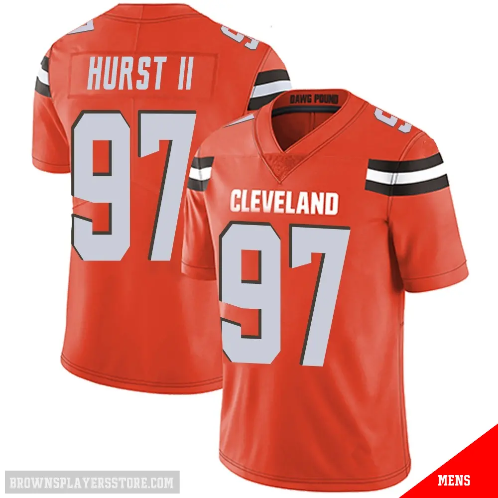 ＃97 Men's Maurice Hurst II Orange Limited Cleveland Browns Alternate Vapor Untouchable Jersey