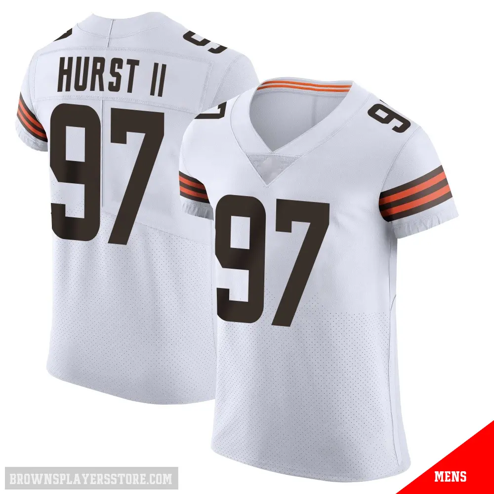 ＃97 Men's Maurice Hurst II White Elite Cleveland Browns Vapor Jersey