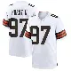 ＃97 Men's Maurice Hurst II White Game Cleveland Browns Jersey