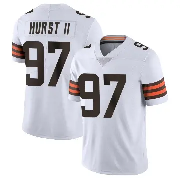 ＃97 Men's Maurice Hurst II White Limited Cleveland Browns Vapor Untouchable Jersey