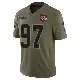 ＃97 Men's Ochaun Mathis Olive Limited Cleveland Browns 2025 Salute to Service Jersey