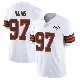 ＃97 Men's Ochaun Mathis White Limited Cleveland Browns Vapor 1946 Collection Alternate Jersey