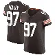 ＃97 Men's Ralph Holley Brown Elite Cleveland Browns Vapor Jersey