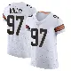 ＃97 Men's Ralph Holley White Elite Cleveland Browns Vapor Jersey