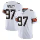 ＃97 Men's Ralph Holley White Limited Cleveland Browns Vapor Untouchable Jersey
