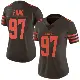 ＃97 Women's Logan Fano Brown Limited Cleveland Browns Color Rush Jersey