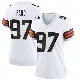 ＃97 Women's Logan Fano White Game Cleveland Browns Jersey