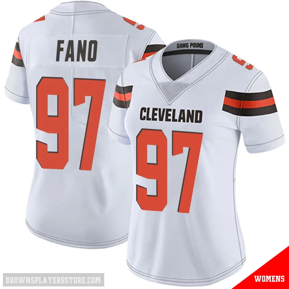＃97 Women's Logan Fano White Limited Cleveland Browns Vapor Untouchable Jersey