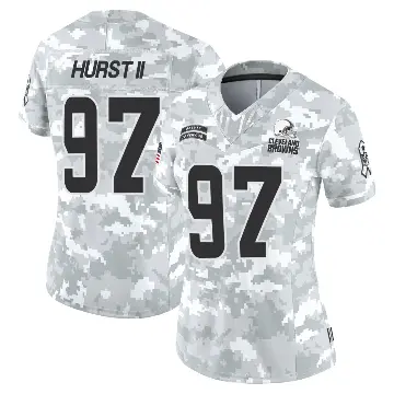 ＃97 Women's Maurice Hurst II Arctic Camo Limited Cleveland Browns 2024 Salute to Service Jersey